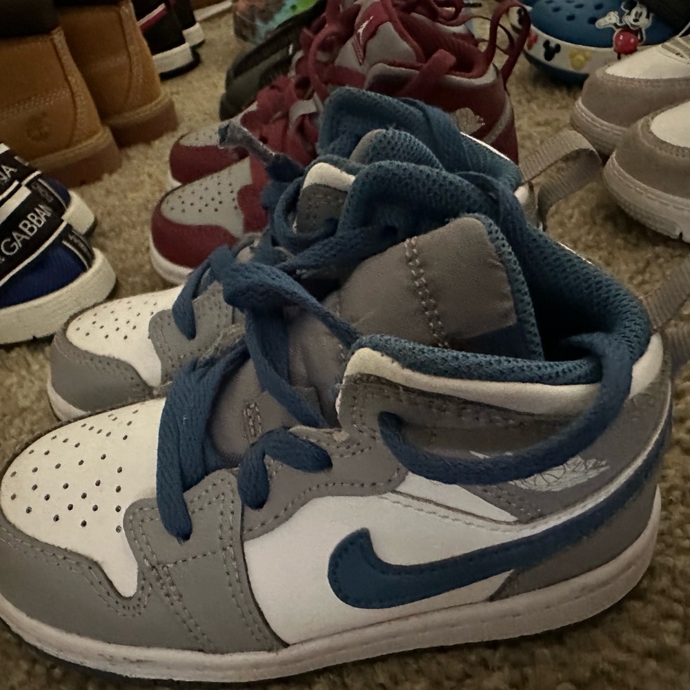 Toddler blue and grey, white  Jordan